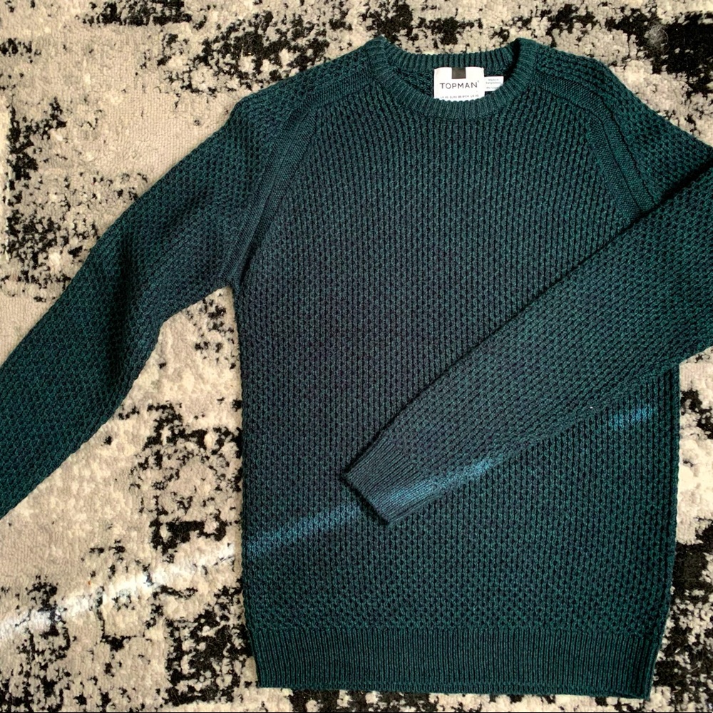 TopMan Forest Green Knitted Sweater